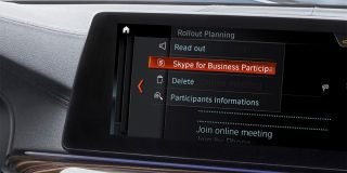 BMW ve Microsoft iş birliği ile 5 serisine Skype for Business uygulaması geldi
